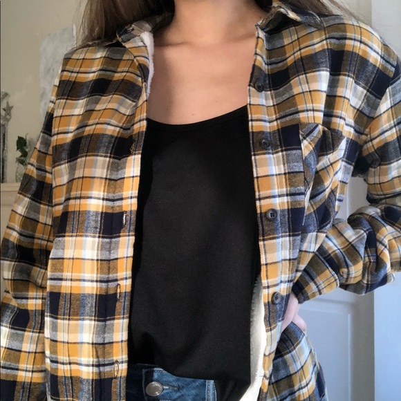 Forever 21 Tops - sherpa lined flannel shacket